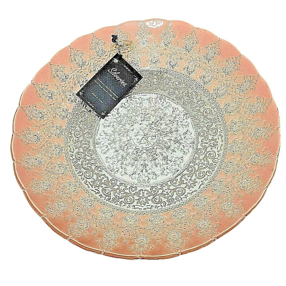Silverina Istanbul Handmade Glass and 99% Silver Large Bowl Made In Turkey NWT‎